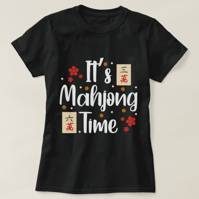 T-shirt Joueurs de Mahjong mignons Mahjong Les amoureux du (Design devant)