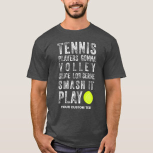 T-shirt Joueurs de tennis vintages allant jouer la coutume