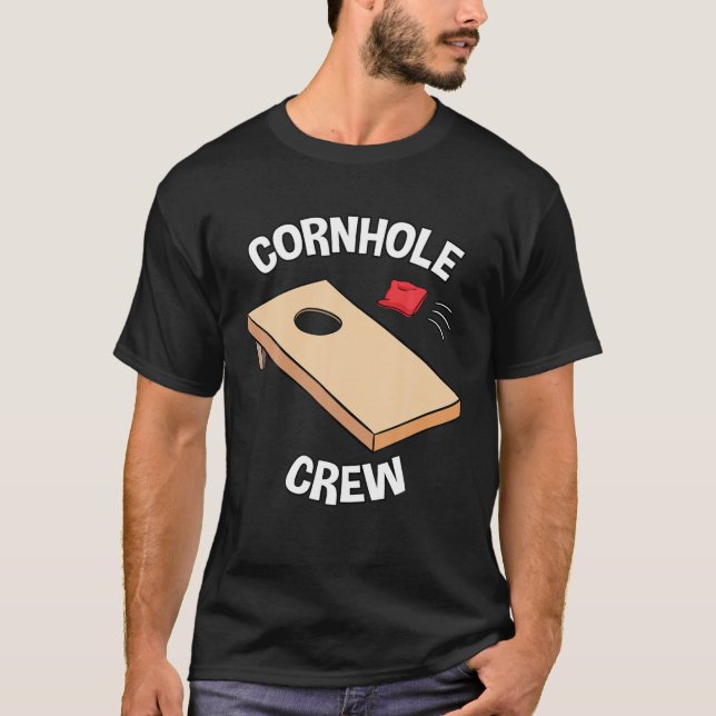 T-shirt Joueurs d'équipage de Cornhole Baggo Beans Dog Hou (Devant)