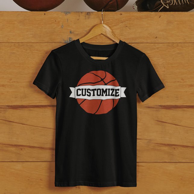 T-shirt Joueurs et entraîneurs de basket-ball Nom d'équipe (Basketball team shirt with custom team name or text)