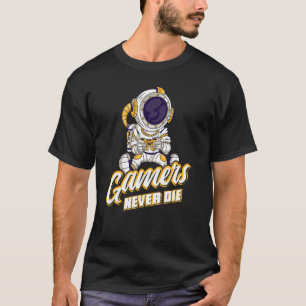 T-shirt Joueurs ne meurent jamais en ligne Jeu Ordinateur