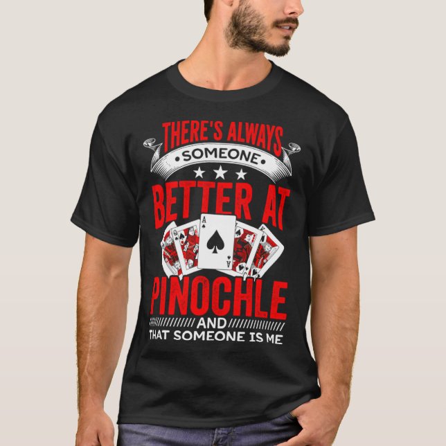 T-shirt Joueurs Pinochle Pinochle Sports Casino Jeu (Devant)
