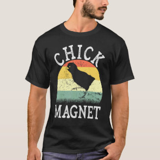 T-shirt Joueurs Retro Chick Magnet et personnes confiantes