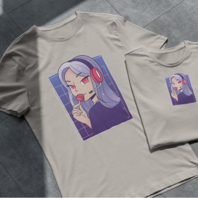 T-shirt Joueuse Anime fille Lollipop (Créateur téléchargé)