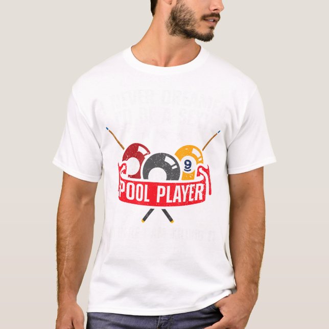 T-shirt Joueuse cool Pool Conception Pour Hommes Femmes Po (Devant)