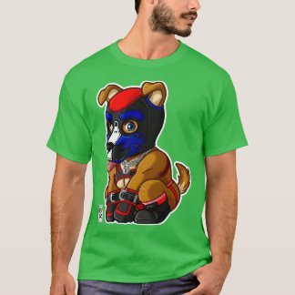 T-SHIRT JOUEUSE CUPPY BLUE RED MASK BEARZOO SÉRIE
