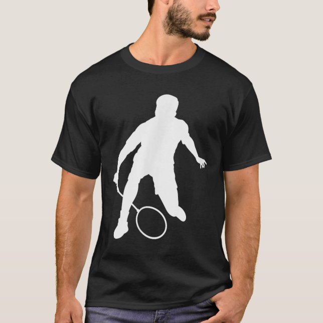 T-shirt Joueuse de badminton de squash hommes navette  (Devant)