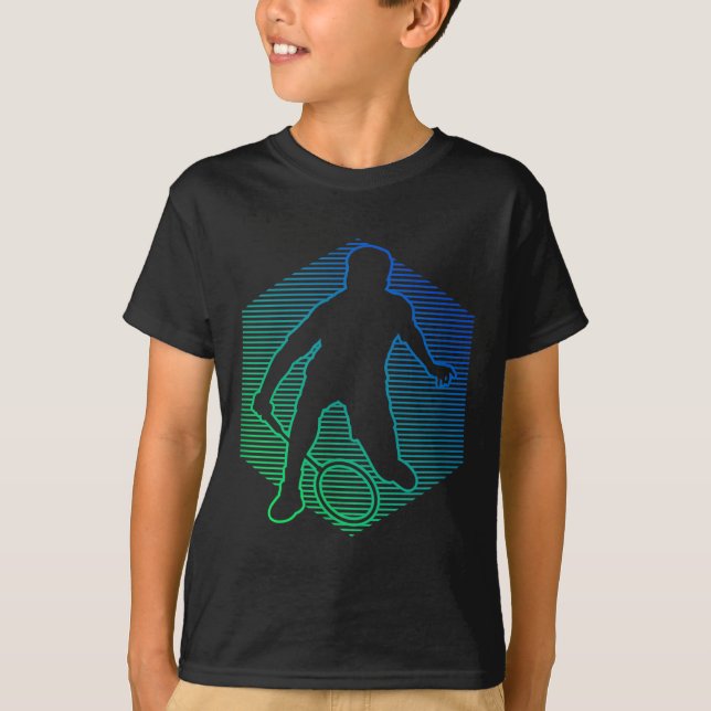 T-shirt Joueuse de badminton féminine de squash de volant  (Devant)
