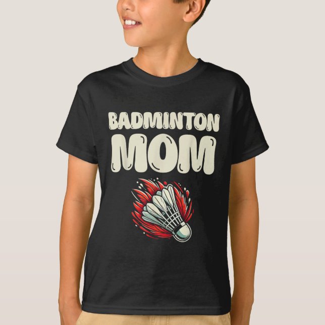 T-shirt Joueuse de badminton navette maman  (Devant)