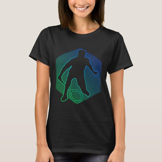 T-shirt Joueuse de badminton Volant de badminton Squash (Devant)