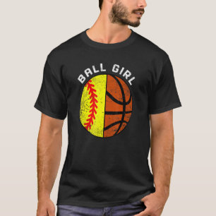 T-shirt Joueuse de balle softball de basketball
