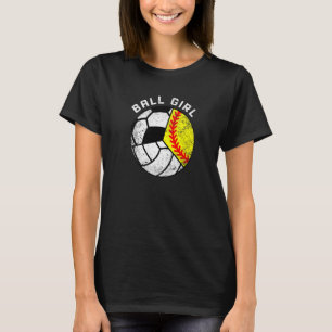 T-shirt Joueuse de balle softball de volley-ball