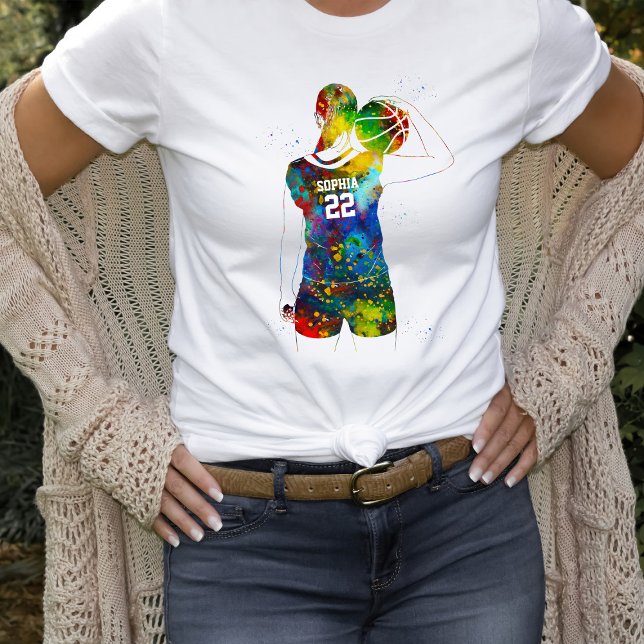 T-shirt Joueuse de basket-ball féminine (Créateur téléchargé)