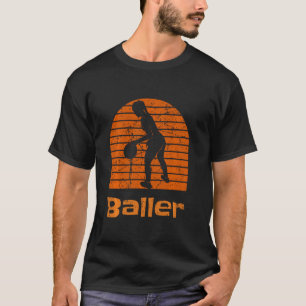 T-shirt Joueuse de basket-ball féminine Rétro Coucher de s