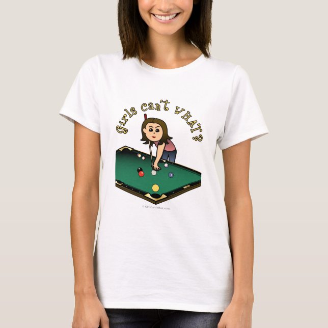 T-shirt Joueuse de billard léger (Devant)