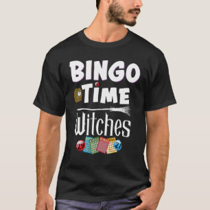 T-shirt Joueuse de bingo d'Halloween sorcières de temps fe