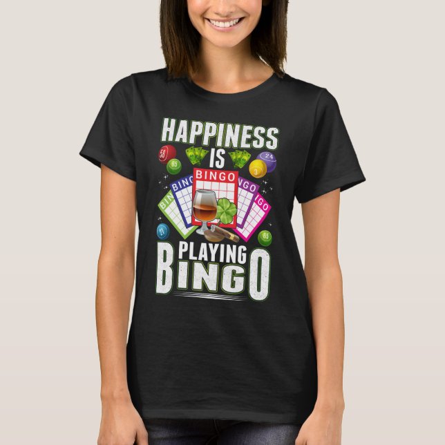 T-shirt Joueuse de Bingo Hommes Femmes Drôle Bingo (Devant)