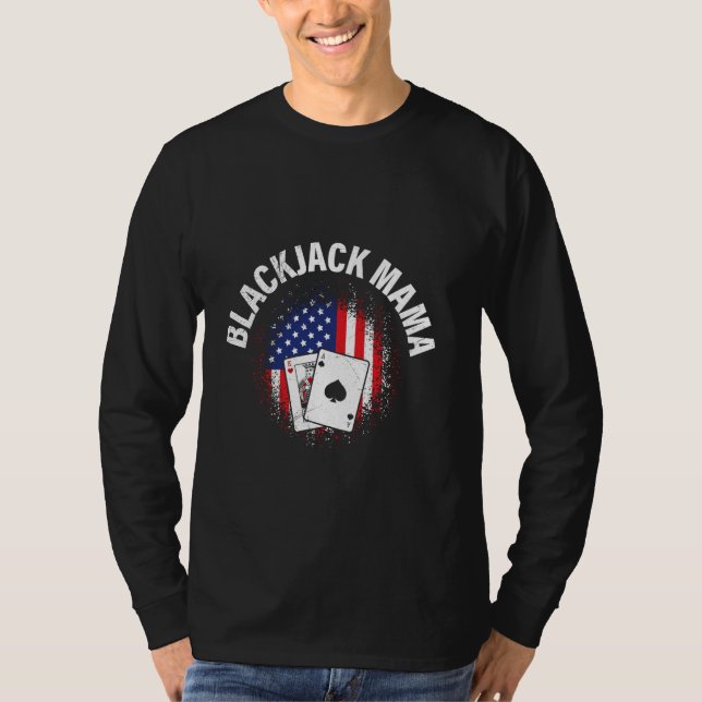 T-shirt Joueuse de carte de casino BLACKJACK MAMA Blackjac (Devant)