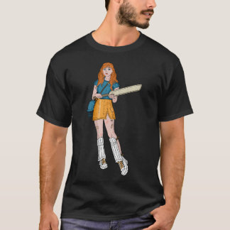 T-shirt Joueuse de cricket fille.