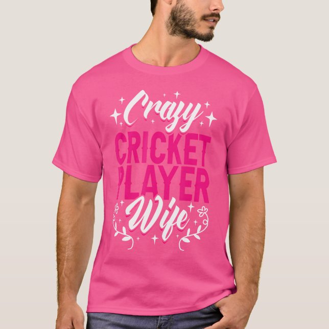 T-shirt Joueuse de cricket folle, équipe de cricket Anglet (Devant)