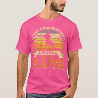 T-shirt Joueuse de flûte féminine Musicienne Flûte