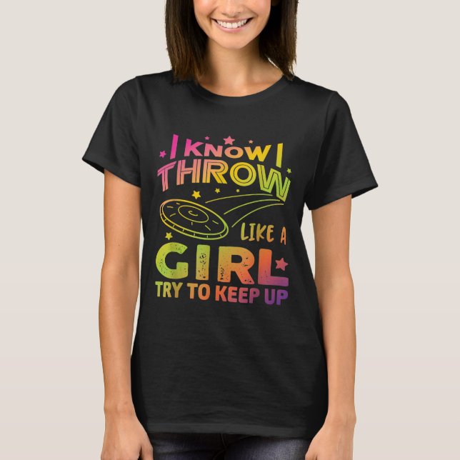 T-shirt Joueuse De Golf Disc Pour Femmes Filles 8 (Devant)
