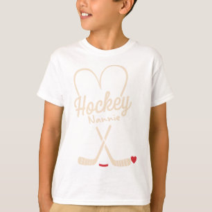 T-shirt Joueuse de hockey Nannie cœur