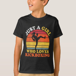 T-shirt Joueuse de kickboxing Vintage Juste Une Fille Qui