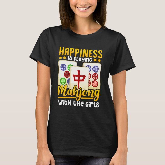 T-shirt Joueuse de Mahjong, filles et cadeaux amusants (Devant)