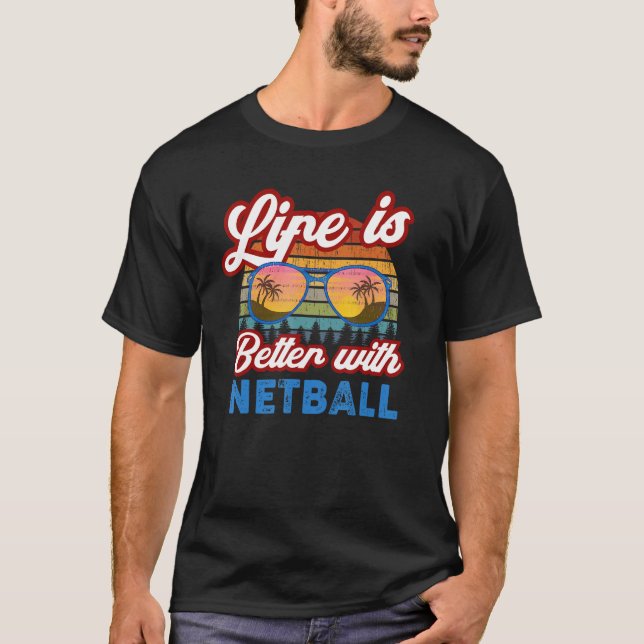 T-shirt Joueuse de netball Entraîneur de netball  Avec Net (Devant)