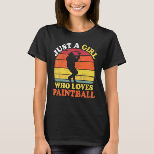 T-shirt Joueuse de Paintball Vintage Juste Une Fille Qui A
