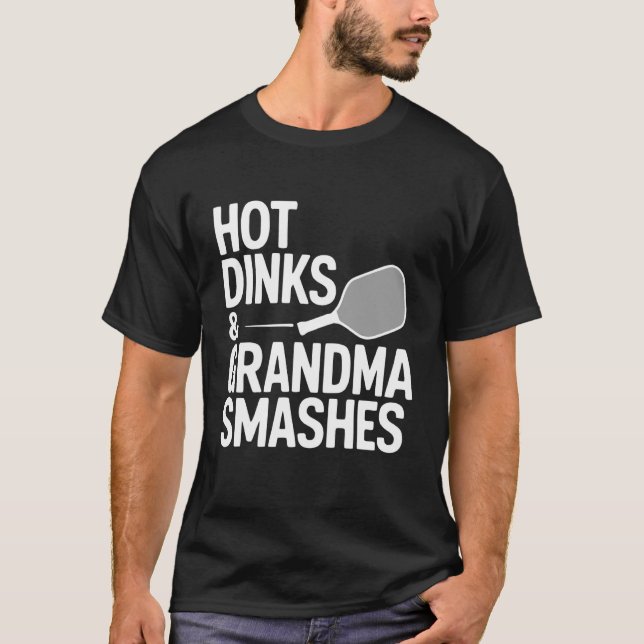 T-shirt Joueuse de pickleball grand-mère pickleball (Devant)
