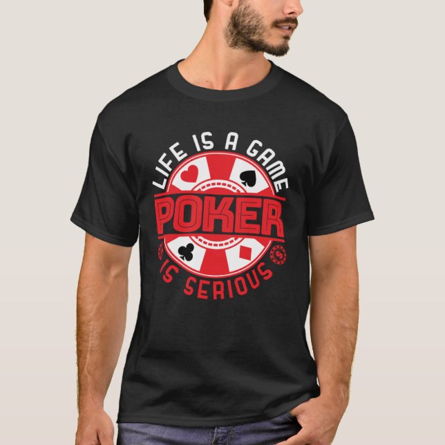 T-shirt Joueuse de poker Jeu de carte Hommes Femmes (Devant)