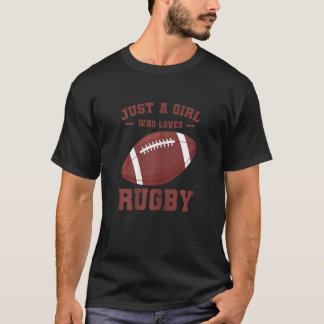 T-shirt Joueuse De Rugby Femme Rugbys Juste Une Fille Qui 