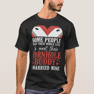 T-shirt Joueuse de sac à seins de l'équipe Cornhole, Femme