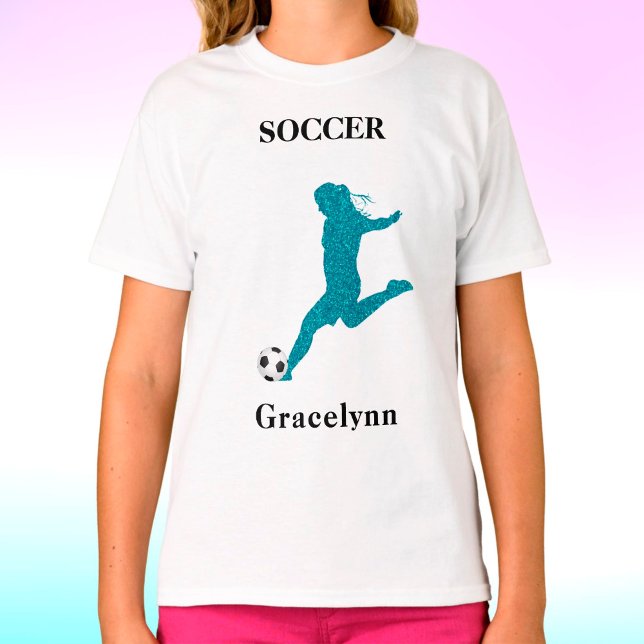 T-shirt Joueuse de soccer mousseux (Créateur téléchargé)