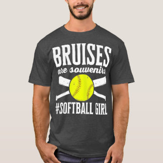 T-shirt Joueuse de softball Femme Funny Bruises sont Souve