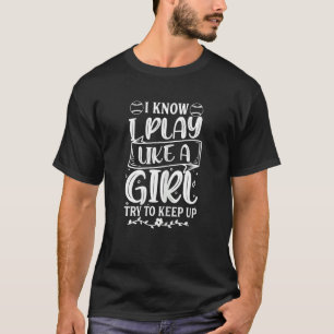 T-shirt Joueuse De Softball Graphique Femmes Et Filles