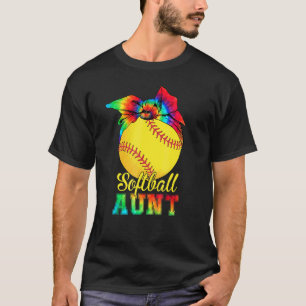 T-shirt Joueuse de softball Tie Dye Softball Da de la mère