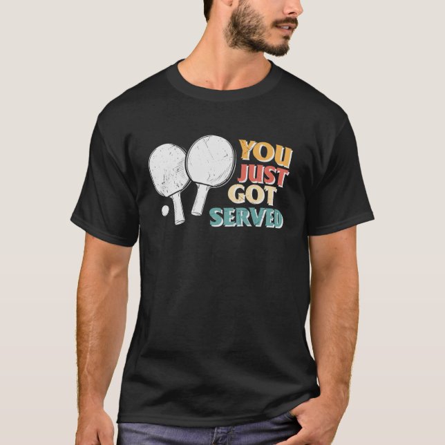 T-shirt Joueuse de tennis de table Hommes Ping Pong Ball T (Devant)