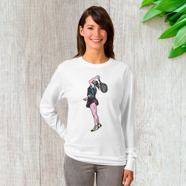 T-shirt Joueuse De Tennis Femme Longue Tête (Créateur téléchargé)