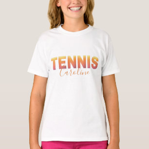 T-shirt Joueuse de tennis personnalisée fille Nom personna