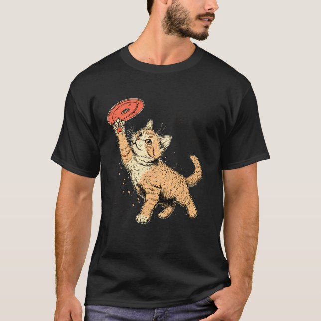 T-shirt Joueuse de Ultimate Frisbee Cat sur Ultimate Frisb (Devant)