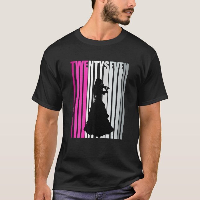 T-shirt Joueuse de violon 27e Joueuse Anniversaire (Devant)