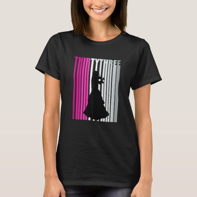 T-shirt Joueuse de violon 33e femme Anniversaire violonist (Devant)