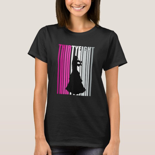 T-shirt Joueuse de violon 38e Joueuse Anniversaire (Devant)