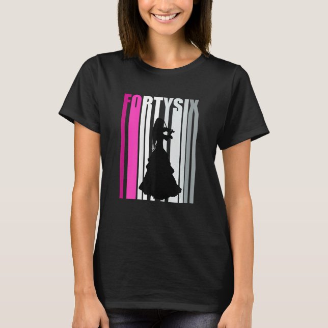 T-shirt Joueuse de violon 46e Femme Anniversaire violonist (Devant)