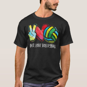 T-shirt Joueuse de volley-ball Femmes Peace Love Volleybal