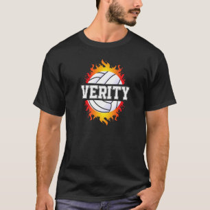 T-shirt Joueuse de volley-ball Vérité Nom Filles Balle et