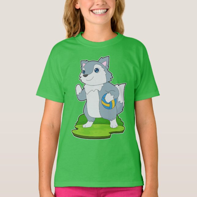 T-shirt Joueuse de volley-ball Wolf Volleyball (Devant)